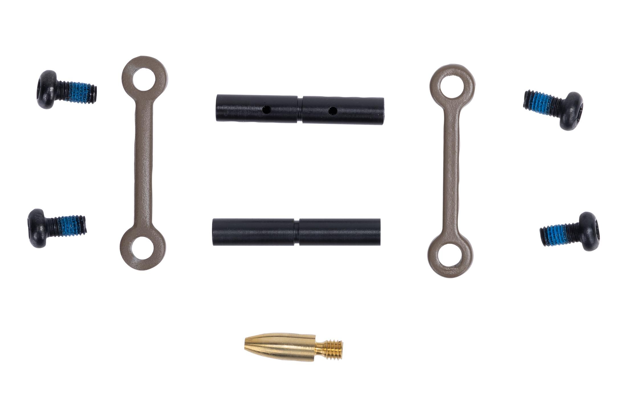 Guntec USA AR-15 Complete Anti-Rotation Trigger/Hammer Pin Set - Flat Dark Earth